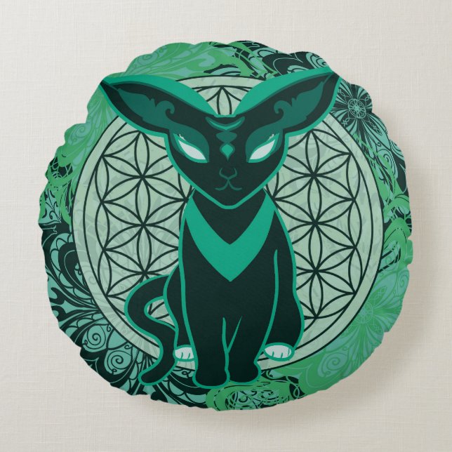 Chamalion Verpy Rond Kussen (Voorkant)