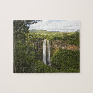 Chamarel Waterfall-most op Mauritius, meer dan 2 Legpuzzel
