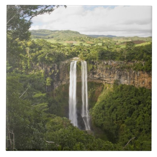 Chamarel Waterfall-most op Mauritius, meer dan 2 Tegeltje (Voorkant)