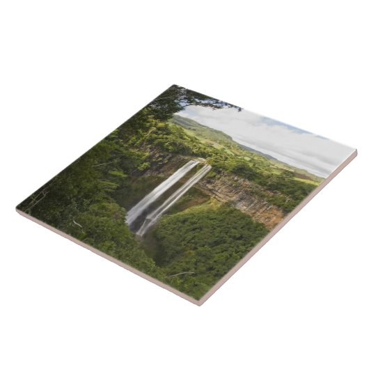 Chamarel Waterfall-most op Mauritius, meer dan 2 Tegeltje (Zijkant)