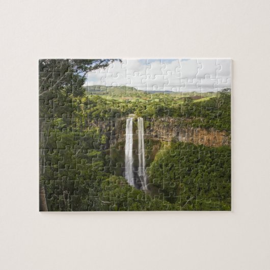 Chamarel Waterval-hoogste op Mauritius, meer dan 2 Legpuzzel (Horizontaal)