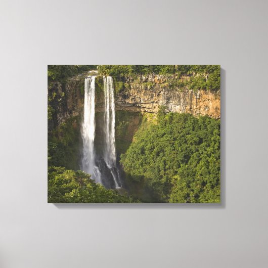 Chamarel Waterval-hoogste op Mauritius, meer dan Canvas Afdruk (Voorkant)