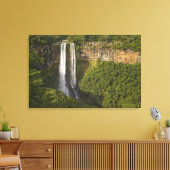 Chamarel Waterval-hoogste op Mauritius, meer dan Canvas Afdruk (Insitu (Woonkamer))
