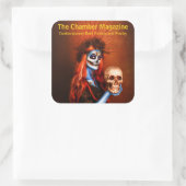 Chamber Magazine Logo Vierkante Sticker (Tas)