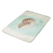 Chambered Nautilus Shell Ocean Seashore Beach Badmat (Gekanteld)