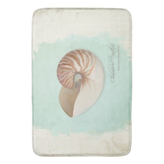 Chambered Nautilus Shell Ocean Seashore Beach Badmat (Voorkant Verticaal)