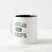 Chamberlain - Chiefs - High School - Tampa Florida Tweekleurige Koffiemok (Voorkant links)