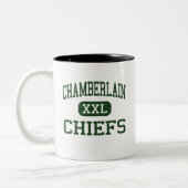 Chamberlain - Chiefs - High School - Tampa Florida Tweekleurige Koffiemok (Links)