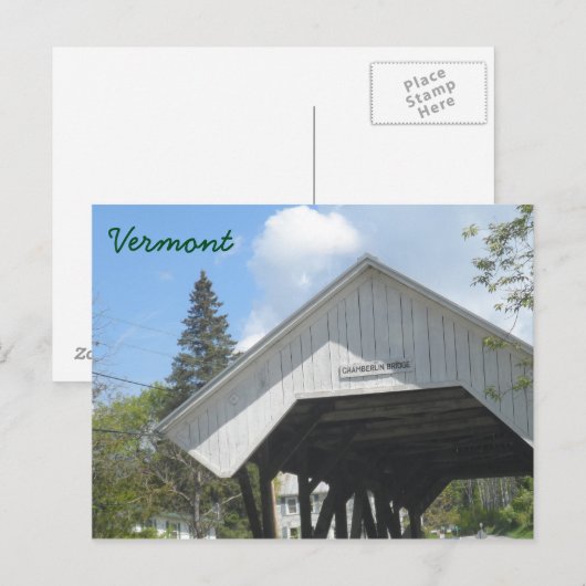 Chamberlin Bridge - Vermont Briefkaart (Voorkant / Achterkant)