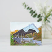 Chamberlin Mill bedekte brug in Vermont Briefkaart (Staand voorkant)