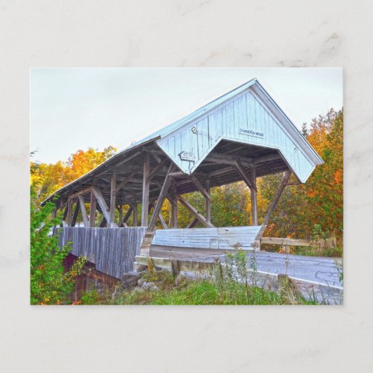 Chamberlin Mill bedekte brug in Vermont Briefkaart (Voorkant)