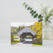 Chamberlin Mill Covered Bridge, Lyndon, Vermont Briefkaart (Staand voorkant)