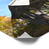 Chamberlin Mill Covered Bridge, Lyndon, Vermont Po Poster (Hoek)