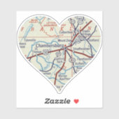 Chambersburg PA  kaart Sticker (Vel)