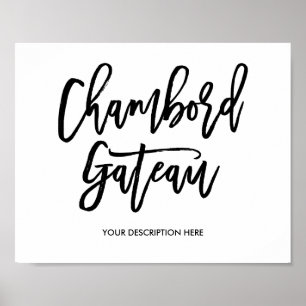 Chambord Gateau Sign Poster