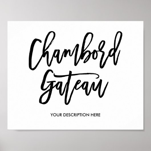 Chambord Gateau Sign Poster (Voorkant)