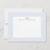 Chambray Blue-driehoek, gepersonaliseerd Notitiekaartje (Voorkant)