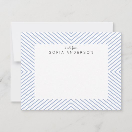 Chambray Blue-driehoek, gepersonaliseerd Notitiekaartje (Voorkant)