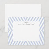 Chambray Blue-driehoek, gepersonaliseerd Notitiekaartje (Voorkant / Achterkant)