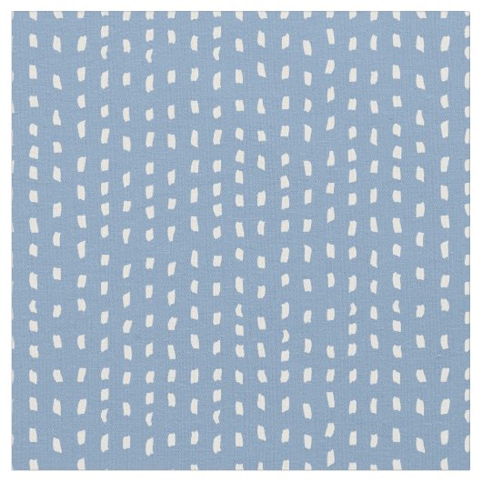 Chambray Blue Rustic Dash Paint Texture Stof (Close Up)