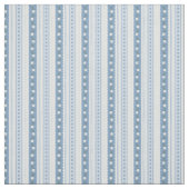 Chambray Blue Scallop Vine Floral Stripe Stof (Swatch)