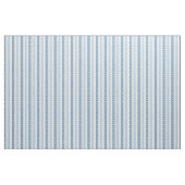 Chambray Blue Scallop Vine Floral Stripe Stof (Fat Quarter)