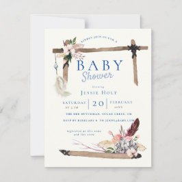 Chambray Boho BabyShower Kaart