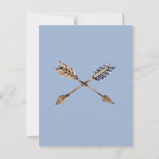 Chambray Boho BabyShower Kaart (Achterkant)