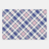 Chambray, Light Pink, Light Grey-Blue... Plaid Inpakpapier Vel (Voorkant)