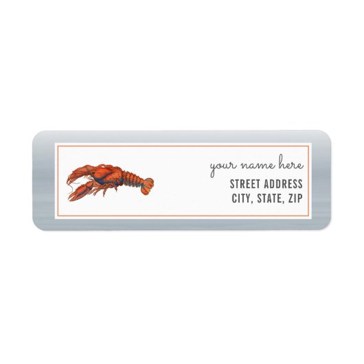 Chambray Lobster Etiket (Voorkant)