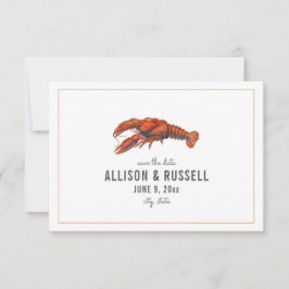 Chambray Lobster Rustic Wedding Save the Date