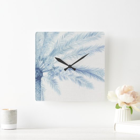 Chambray Palms II Vierkante Klok (Huis)