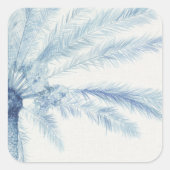 Chambray Palms II Vierkante Sticker (Voorkant)