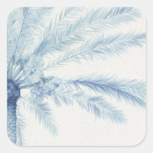 Chambray Palms II Vierkante Sticker