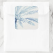 Chambray Palms II Vierkante Sticker (Tas)