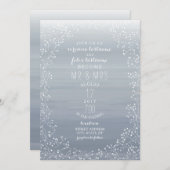 Chambray Waterverf geïnspireerd baby's adem bruilo Kaart (Voorkant / Achterkant)