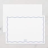 Chambray Wavy Trim Note Kaart (Voorkant / Achterkant)