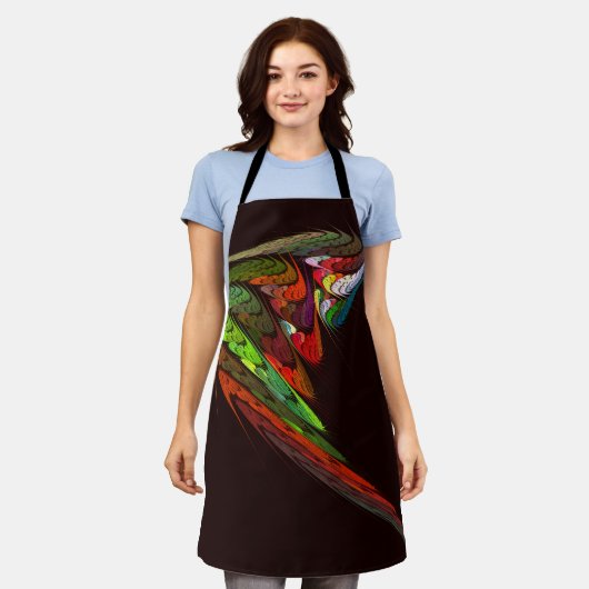Chameleon Abstract Art Apron Schort (Gedragen)