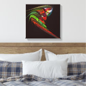 Chameleon Abstract Art Black en White Canvas Afdruk (Insitu (Slaapkamer))