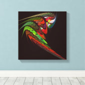 Chameleon Abstract Art Black en White Canvas Afdruk (Insitu (Houten vloer))