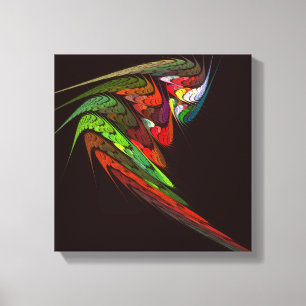 Chameleon Abstract Art Black en White Canvas Afdruk