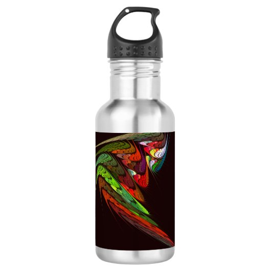 Chameleon Abstract Art Bottle Waterfles (Voorkant)