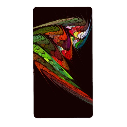 Chameleon Abstract Art Fractal Etiket (Voorkant)