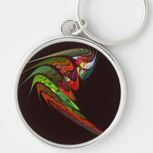 Chameleon Abstract Art Small Sleutelhanger (Voorkant)