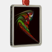 Chameleon Abstract Art Square Metalen Ornament (Rechts)