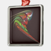Chameleon Abstract Art Square Metalen Ornament (Links)