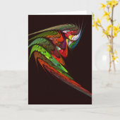 Chameleon Abstract Art Wenskaart Kaart (Gele Bloem)