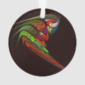 Chameleon Abstracte Art Acrylcirkel Ornament (achterkant)