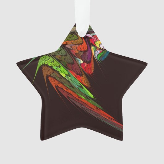 Chameleon Abstracte Art Acrylic Star Ornament (voorkant)