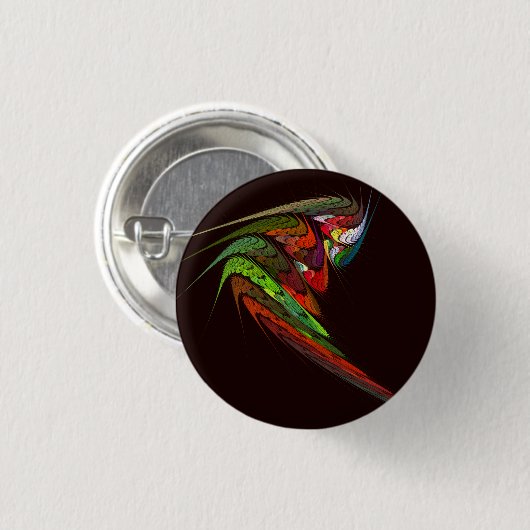 Chameleon Abstracte Art Button (ronde) (Voorkant /achterkant)